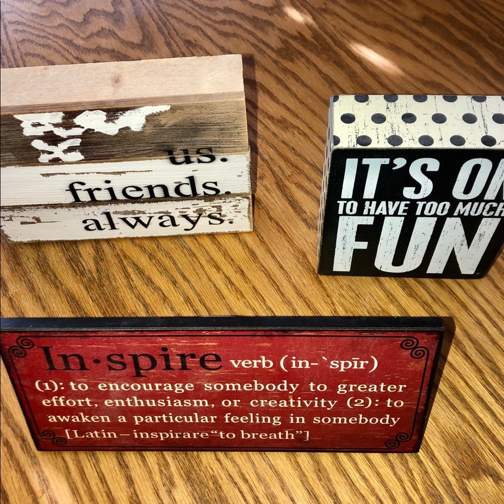 3 wall hanging whimsy/inspiring plaques. - Picture 2 of 4